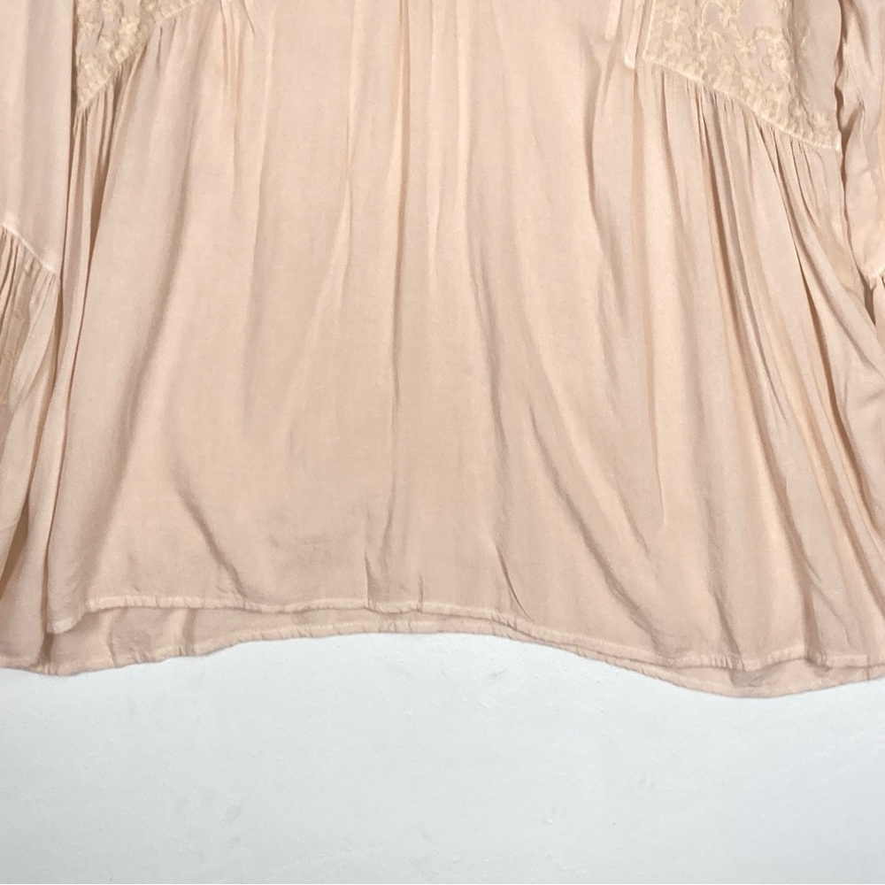 Solitaire Women’s Top Balloon Sleeves Embroidered  XL Boho Bohemian Peasant - Picture 5 of 16